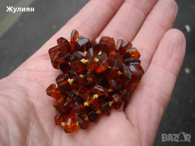 ГЕРДАН КОЛИЕ НАТУРАЛЕН БАЛТИЙСКИ КЕХЛИБАР , снимка 7 - Антикварни и старинни предмети - 48825304