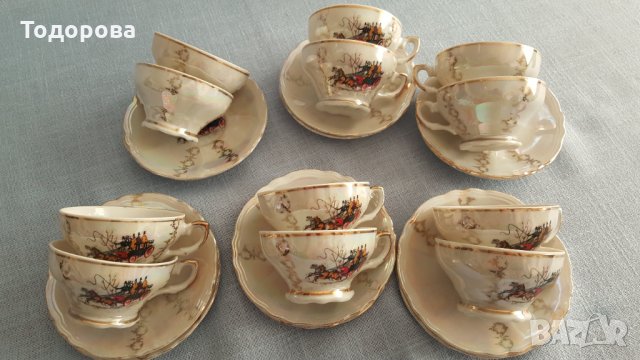 Старинен порцеланов сервиз за кафе- Veritable porcelaine-Made in Italy, снимка 4 - Други ценни предмети - 33882852