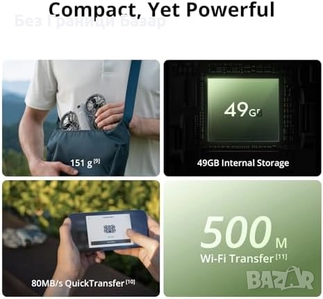 Нов Ултралек DJI Neo 2 дрон 151 г с 4K видео и защита от препятствия, снимка 7 - Дронове и аксесоари - 52669673