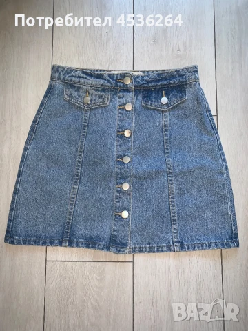 Дънкова пола, нова S, снимка 1