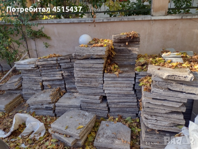тротоарни плочки 40 х 40 х 5 около 300броя с бонус гранитогрес, снимка 2 - Строителни материали - 52231672