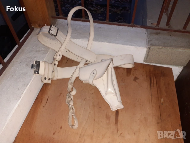 Стар СОЦ милиционерски колан с портупей и кобур, снимка 7 - Антикварни и старинни предмети - 53268669