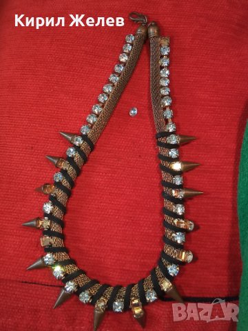 ИСКРЯЩО ПОЗЛАТЕНО КРИСТАЛНО РОКАДЖИЙСКО АРТ ХЕВИ-МЕТЪЛ КОЛИЕ ОГЪРЛИЦА 27022, снимка 15 - Колиета, медальони, синджири - 35132629