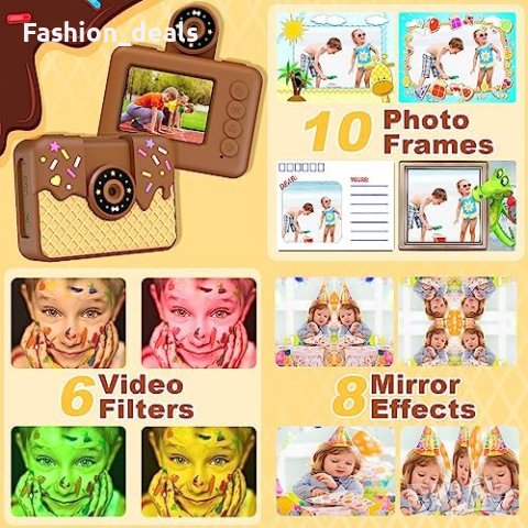 Нова Детска цифрова камера за селфита 20 MP HD 1080P Фотокамера Фотоапарат деца Подарък, снимка 4 - Фотоапарати - 41848155