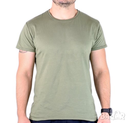 Военна Тениска T-Shirt цвят Olive, снимка 2 - Тениски - 41856402