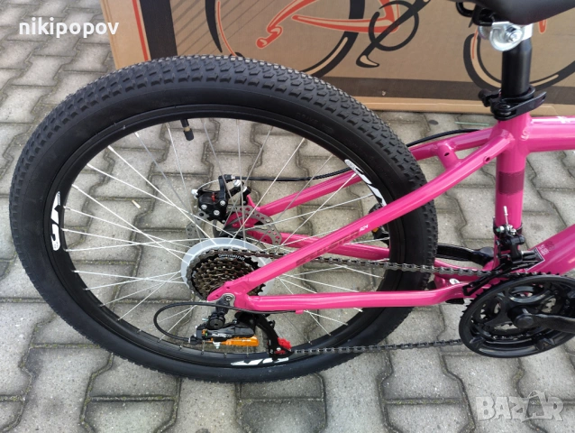 CROSS Алуминиев велосипед 24" SPEEDSTER girl 2db розов, снимка 4 - Велосипеди - 53561390