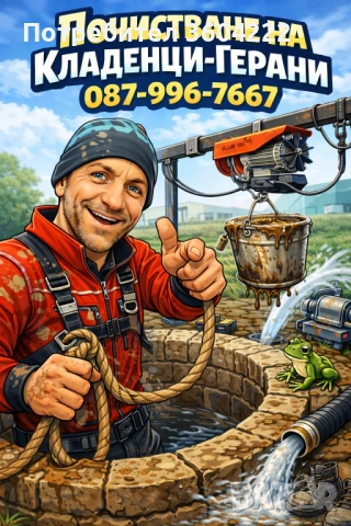Професионално почистване на Кладенци-Герани 