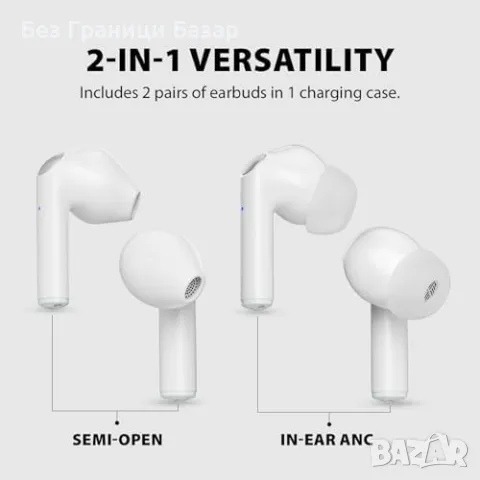 Нови Безжични слушалки ANC & aptX – 2 чифта за iPhone Android Айфон , снимка 2 - Безжични слушалки - 47421968