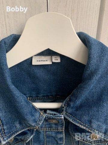 Късо дънково яке NAME IT + ПОДАРЪК дънков елек 9-10 години, снимка 2 - Детски якета и елеци - 44715414