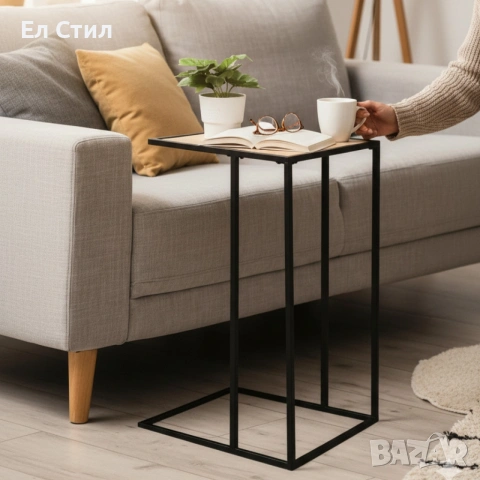 Компактна помощна масичка, която влиза под дивана – удобство на една ръка разстояние, снимка 2 - Маси - 53586612