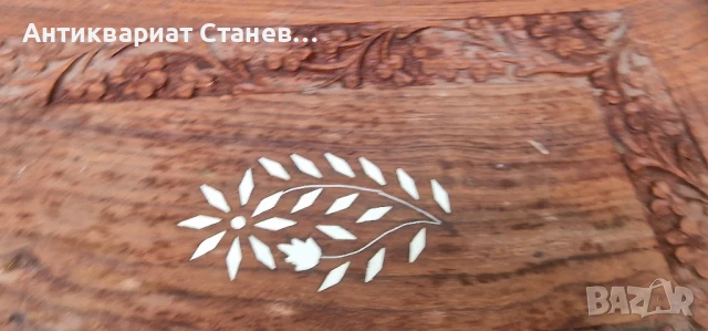 Колекция от  дървени подноса, изработени в Индия, снимка 6 - Антикварни и старинни предмети - 50752153