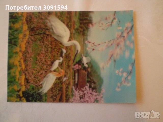  колекционерска стерио 3 д картичка произведена в япония период 1970-1980 г, снимка 1 - Филателия - 38863217