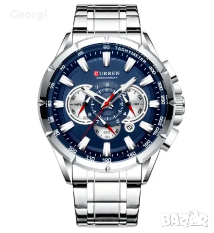 Мъжки, Спортно/Елегантен син хронограф Curren “Stills” 4серия*!, снимка 4 - Мъжки - 49521973