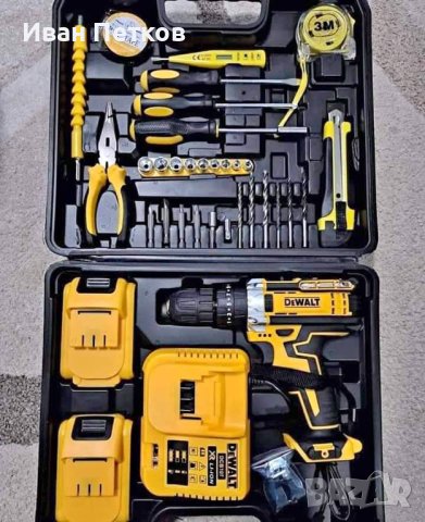 Ударен Винтоверт Dewalt 24v с инструменти+2 години гаранция, снимка 1 - Винтоверти - 41470743