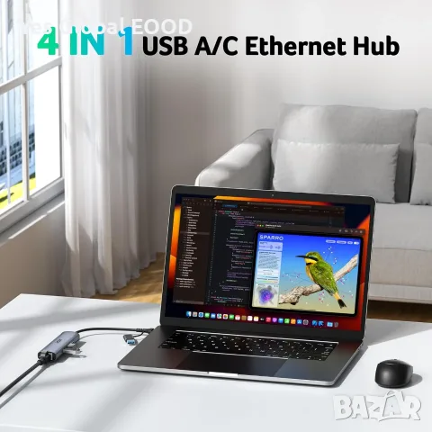 Acer USB-C/USB-A хъб с Gigabit Ethernet и 3 USB порта