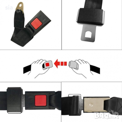 Предпазни колани за кола, автобуси и микробуси, Двуточков колан, 2бр , снимка 9 - Аксесоари и консумативи - 40664250