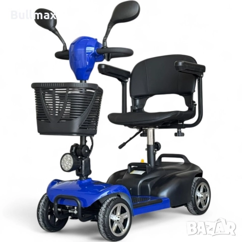Електрическа четириколка BULLMAX N1, Електрическа спирачка, 350W, Сгъваема, Червена, снимка 7 - Инвалидни колички - 52570108