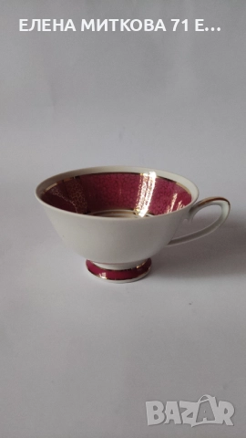 Lettin Тюрингия-един прекрасен троен сет за чай/дълго кафе от фин порцелан, снимка 9 - Сервизи - 52586448