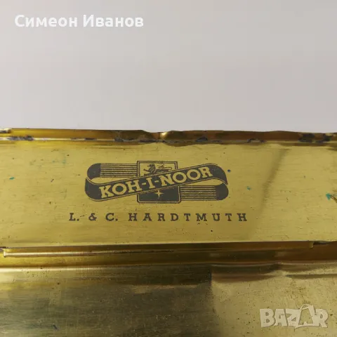 Стара метална кутия Koh-I-Noor Hardtmuth празна #5477, снимка 10 - Други ценни предмети - 48010996