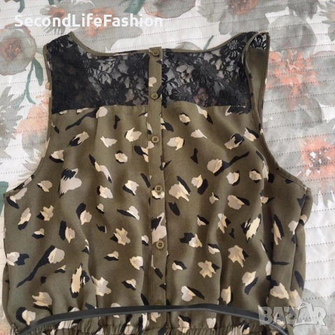 Only дантелена плисирана рокля Camolia размер 38 M като нова, снимка 3 - Рокли - 53221786