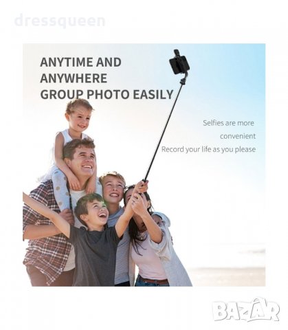 1211 Q02s Селфи стик  разтегателен  с дистанционно и Bluetooth Q03S Q02s, снимка 5 - Селфи стикове, аксесоари - 34230241