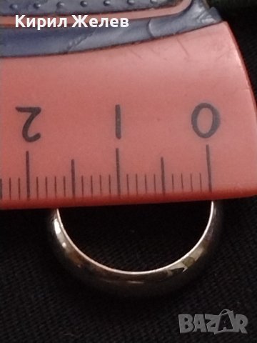 МОДЕРНА УНИСЕКС МЕТАЛНА ХАЛКА ПОСРЕБРЕНА ОТВЪТРЕ ПОЗЛАТЕНА 37401, снимка 5 - Пръстени - 40410737