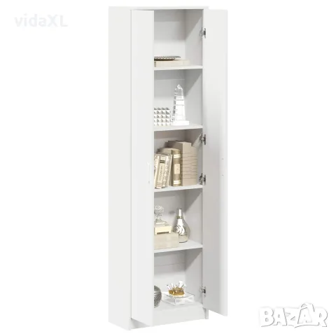vidaXL Гардероб Бяло 55 x 25 x 189 см Инженерна дървесина, снимка 3 - Гардероби - 56147054