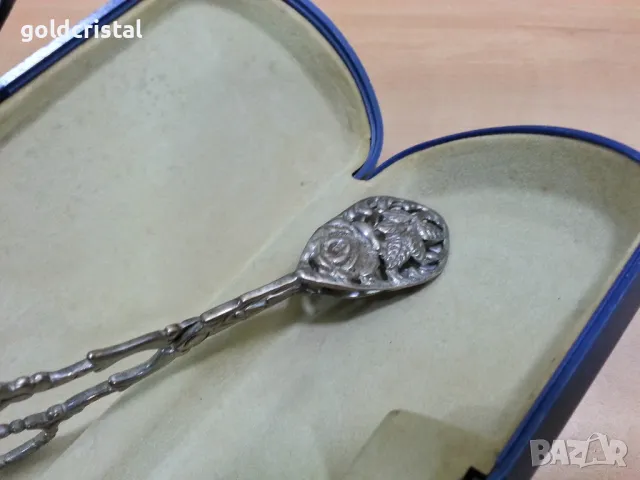 сребърна щипка за сервиране , снимка 6 - Антикварни и старинни предмети - 49201395