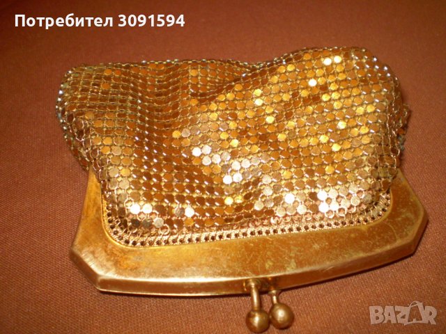 Винтидж елегантно портмоне месинг жълт метал , снимка 5 - Антикварни и старинни предмети - 39409415