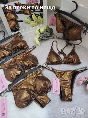 Victoria's Secret Дамски Бронзов Бански С 2 Части👙Дамски Бански С Две Части Код BS-4, снимка 4 - Бански костюми - 51040674