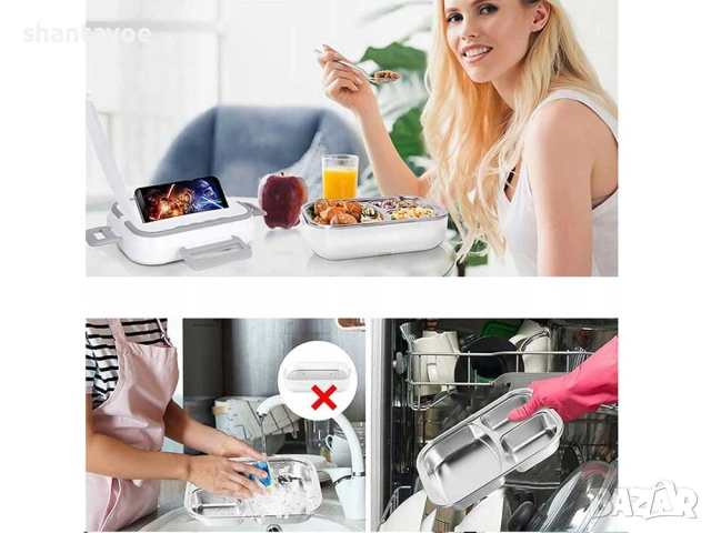 Електрическа кутия за претопляне на храна за автомобил - 12V и стандартен контакт, снимка 5 - Аксесоари и консумативи - 44602188