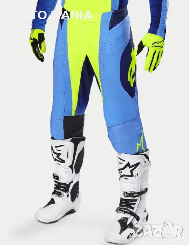 ТОП ЦЕНА Мотокрос Брич Alpinestars 2025 Techstar Melt Pants Yellow Fluo Blue