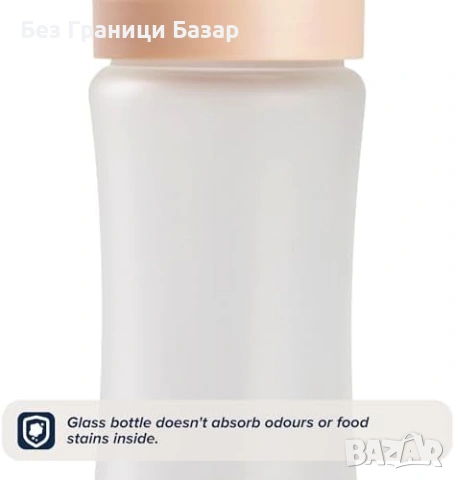 Ново Стъклено бебешко шише Nuby anti-colic 9oz 270 мл силиконово за бебе, снимка 9 - Прибори, съдове, шишета и биберони - 53835910