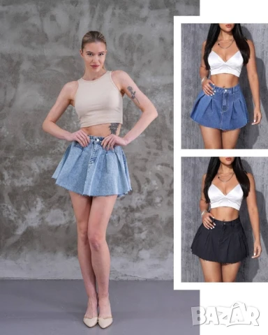 деним дамска пола , снимка 2 - Поли - 51152200