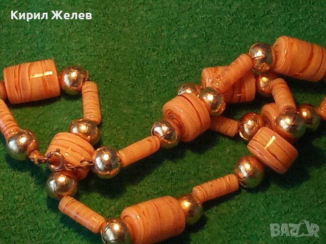 СТАРО КОЛИЕ от ВЕНЕЦИАНСКО СТЪКЛО МУРАНО и БРОНЗ 2172, снимка 8 - Колекции - 29555381