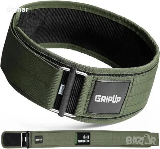 Колан GripUp за вдигане на тежести с автоматично заключване, 10,2 см