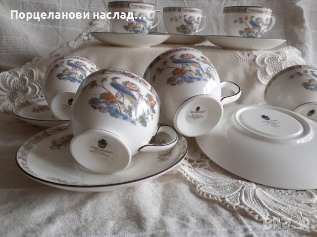 WEDGWOOD Kutani crane  чаши за кафе/ чай , снимка 3 - Сервизи - 38646374