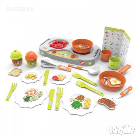Детски комплект за готвене Котлон и 35 аксесоари, 47x9x36 cm, снимка 1 - Образователни игри - 35990842
