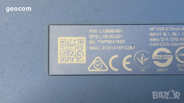 HP USB-C Dock G4 докинг станция, комплект (SPS: L16133-001), снимка 8 - Лаптоп аксесоари - 53096732
