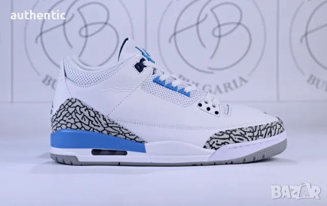 Nike Air Jordan Retro 3 White Cement, University Blue Мъжки Дамски Маратонки, снимка 8 - Маратонки - 47413966