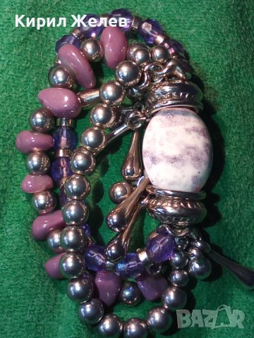 ПРЕКРАСНА ГРИВНА СРЕБРИСТА с ФАСЕТИРАНИ ПОЛУСКЪПОЦЕННИ КАМЪНИ и КРИСТАЛИ 34723, снимка 10 - Гривни - 39177432