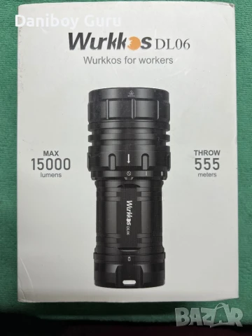Фенерче за гмуркане Wurkkos DL06 Max 15000 лумена, 100° ъгъл на лъча, 6 LED диода, водоустойчиво, снимка 6 - Екипировка - 50965675