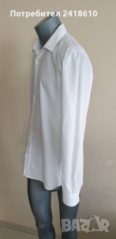 Hugo Boss HUGO Elisha01 Extra Slim fit pique Cotton Mens Size40/ 50/ L НОВО! ОРИГИНАЛ! Мъжка Риза!, снимка 7 - Ризи - 34773219