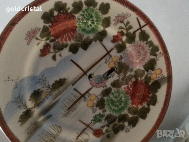 Японски фин порцелан чинии, снимка 3 - Антикварни и старинни предмети - 44797498