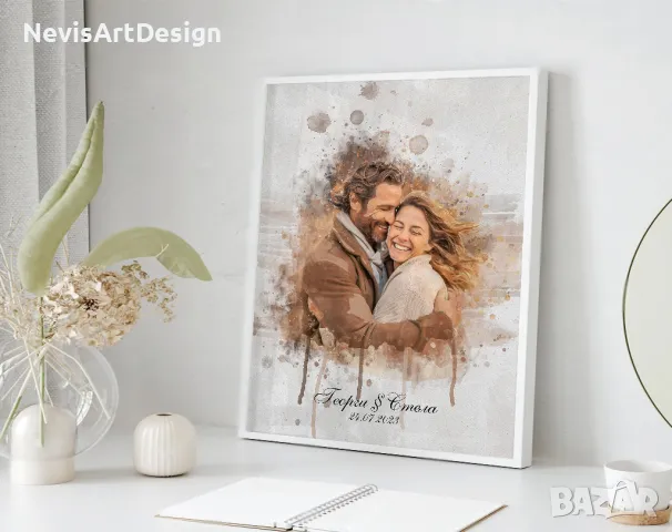 Дигитален акварелен портрет за всеки повод, снимка 2 - Картини - 47533960