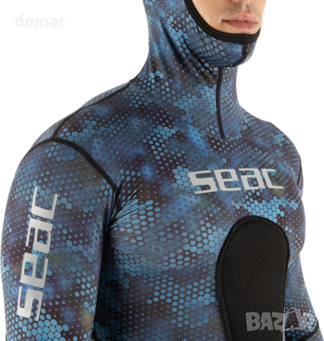 SEAC Blue Moon, неопренов костюм за гмуркане, две части, размер L, снимка 3 - Водни спортове - 44657480