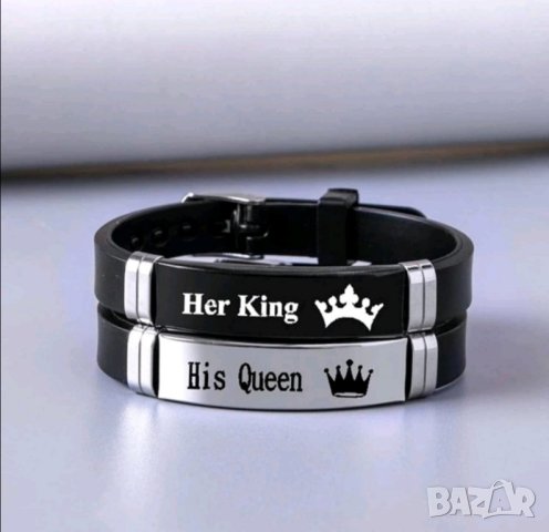 Гривни за двойки King Queen , снимка 3 - Гривни - 41763452