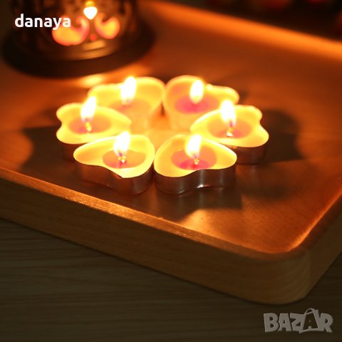 4082 Чаени свещички Сърца, 50 броя, снимка 6 - Декорация за дома - 42297830