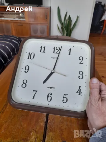 Стар стенен часовник Seiko Quarz, снимка 3 - Други ценни предмети - 48381475