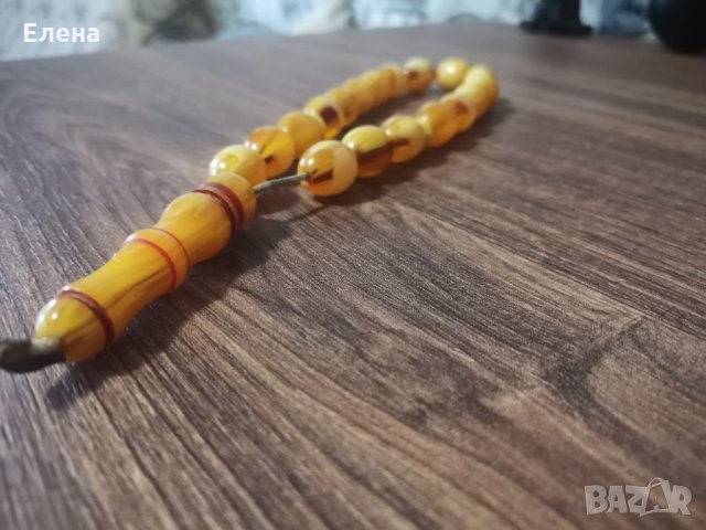 Стара броеница кехлибар , снимка 2 - Антикварни и старинни предмети - 34835998